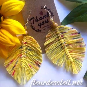 Handmade Yellow earrings